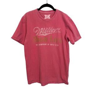 Vintage Miller High Life T-Shirt Mens S Red The Champagne of Bottle Beer Party
